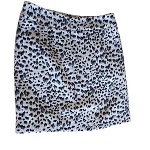 Loft Women's Black And White Mini Skirt Size Petite Small